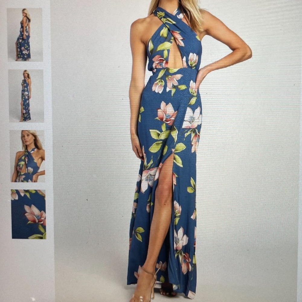 Lulu’s Blue Floral Maxi
